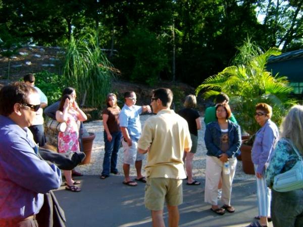 June 2008: LACSI assistant director Paul Duncan leads K-12 teachers through the Latin American Ethnobotanical Garden (LAEG). The teachers attended a 2-day workshop sponsored by LACSI and focused on pre-Colombian and Colonial Latin American History.