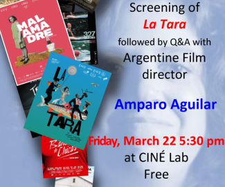 Free screening of La Tara followed by Q&A at Ciné on March 22, 2024. Event Flyer