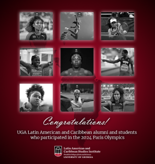 Photos of the nine Latin American and Caribbean UGA students and alumni who competed in the 2024 Summer Olympic Games.