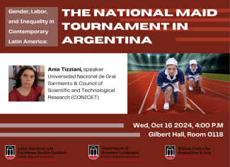 Poster with picture of Ania TIzziani, time, date, and location
